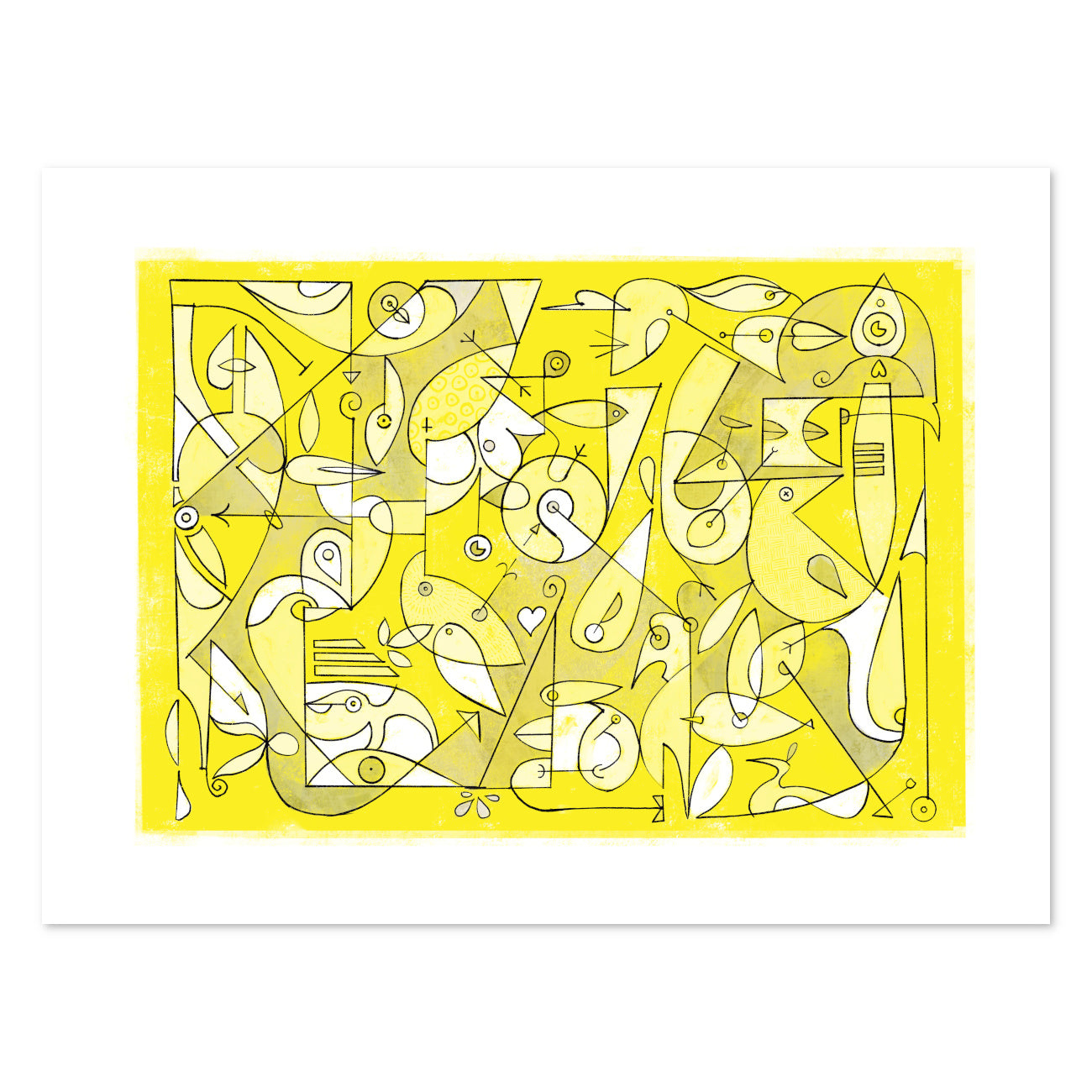 Aviary Print Yellow