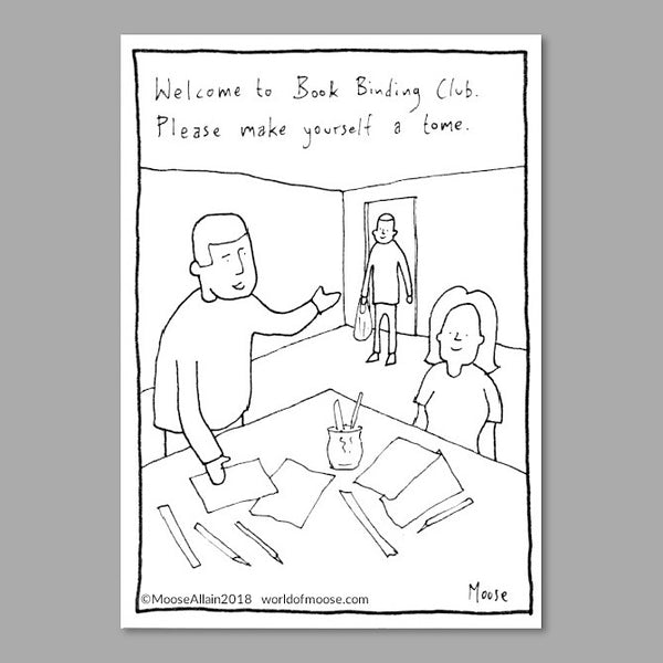 Book Binding Club Cartoon