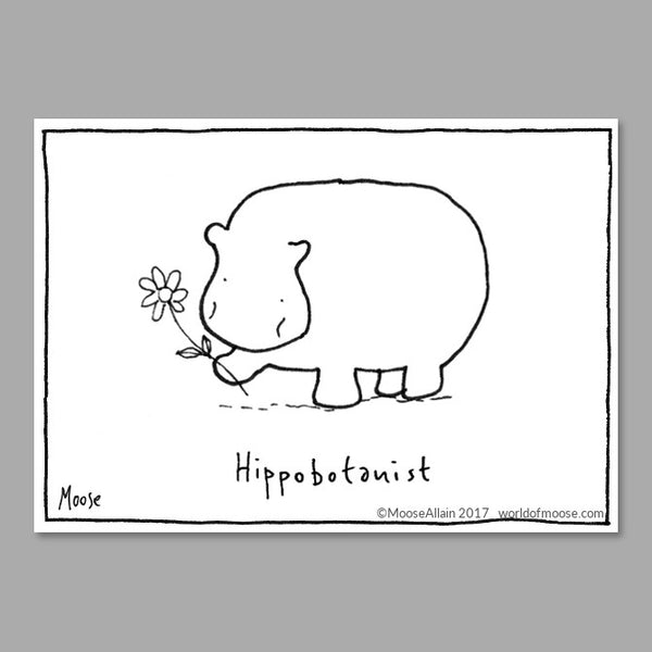 Hippobotanist Cartoon