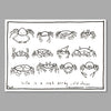 Cartoon of three rows of four crabs. Caption: Life is a crab array, old chum
